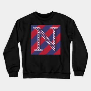 Old Glory Letter N Crewneck Sweatshirt